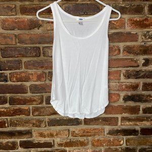 Old Navy Solid White Sleeveless Scoop Neck Tank Top Women's Size XS